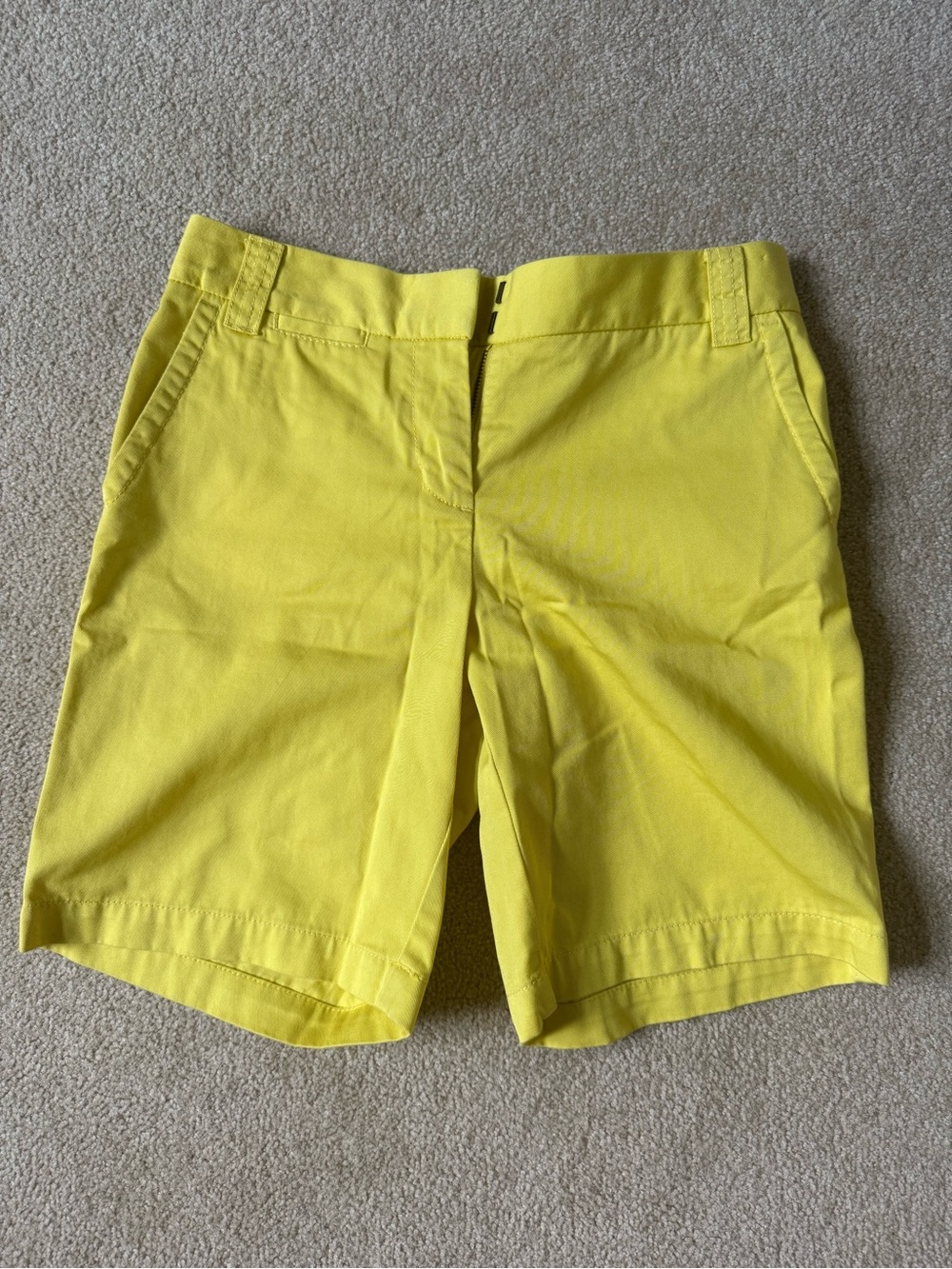 J Crew yellow chino shorts cotton